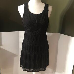 Maurices Black Crochet/Lace Sleeveless Dress Sz S